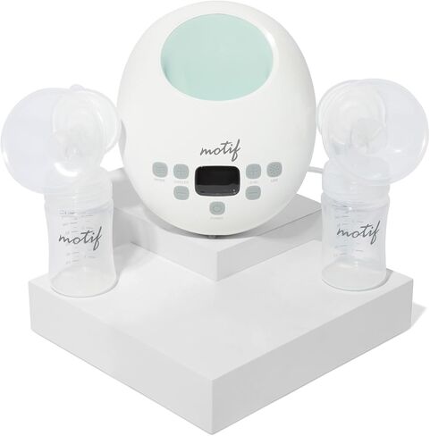 Motif Medical Luna Double Electric Breast Pump - Easy to Use, Quiet Motor, Built-in LED Night Light - Outlet Required in Kuwait