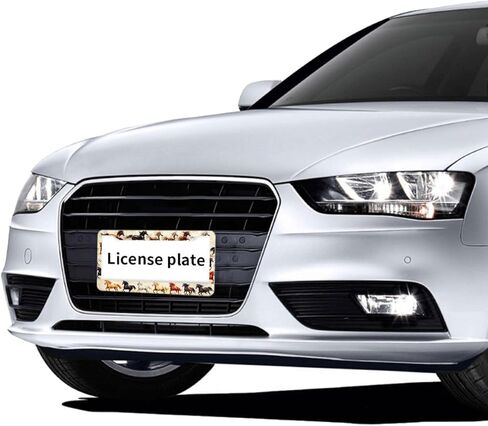 Wild Horse License Plate Frame Animals Herd Gallop Desert Dust Vintage Personalise Metal Car Plates Funny License Plate Frames Decorative for Men Women 6 X 12 Inch with Screws in Saudi Arabia