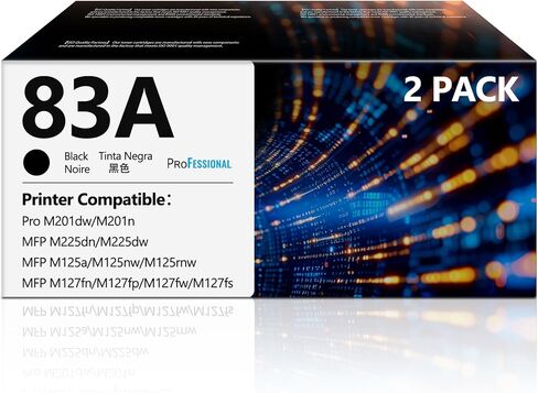 PRESTIGE CARTRIDGE 83A Black Toner Cartridges Replacement for HP83A 83A CF283A 83X CF283X Toner Compatible with HP Laser Jet Pro MFP M125nw M201dw M225dw M201n M125a M127fn M127fw (2 Black) in Kuwait