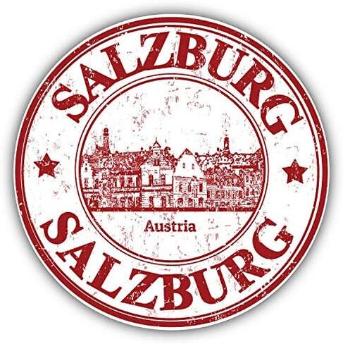 Salzburg City Austria Grunge Rubber Stamp Round Metal 0.75" Lapel Pin Hat Shirt Pin Tie Tack Pinback in Kuwait