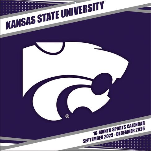 تقويم حائط NCAA Kansas State Wildcats 2026، 12 بوصة × 12 بوصة، تقويم لمدة 16 شهرًا مع غلاف مثبت in Kuwait