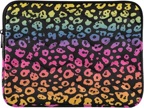 ALAZA Neon Rainbow Leopard Cheetah Animal Print Laptop Sleeve Bag Waterproof Protective Notebook Case, 15.6 Inch in Saudi Arabia