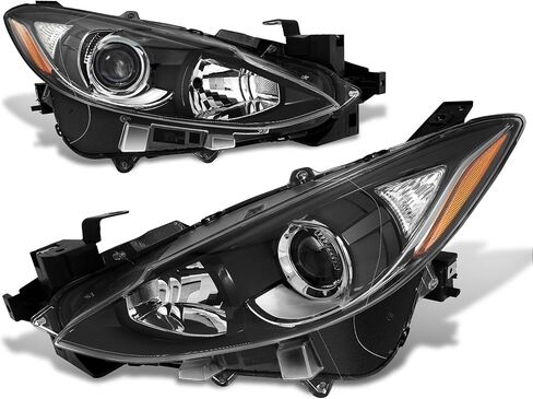 Headlight Assembly Projector Compatible With 2014-2016 14 15 16 Mazda 3 2014 2015 2016 14-16 Mazda 3 Passenger Side And Driver Side in Kuwait
