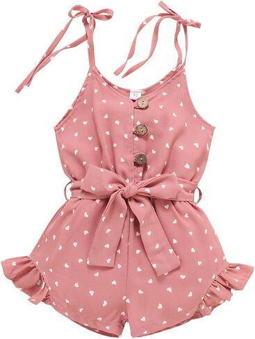 Tikoubabe Toddler Girl Clothes Baby Summer Cute Halter Romper 6 Months to 5 Years Old in Kuwait
