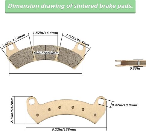 Sintered Front & Rear Brake Pads for Polaris General 1000 XP 4 2020 2021 2022 2023 2024 General-XP-4-1000# 2206231 2203318 2208936 in Saudi Arabia
