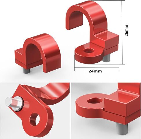NICECNC Dirt Bike 2PCS Rear Brake Hose Line Clamp Guide Compatible with Honda XR650L 1993-2022 VTR1000F 1998-2005 CR80R 1992-2002 CR85R 2003-2007 CR80RB 1996-2002 CR85RB 2003-2007,See Fitment in Saudi Arabia