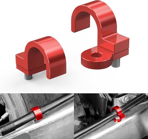 NICECNC Dirt Bike 2PCS Rear Brake Hose Line Clamp Guide Compatible with Honda XR650L 1993-2022 VTR1000F 1998-2005 CR80R 1992-2002 CR85R 2003-2007 CR80RB 1996-2002 CR85RB 2003-2007,See Fitment in Saudi Arabia
