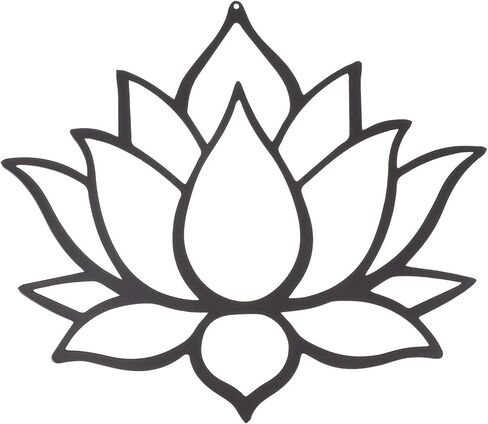 Wakauto Metal Lotus Wall Art Decor, 3D Sculpture Yoga Meditation Wall Sign Hanging Ornament for Home Office Wall Decoration in Saudi Arabia