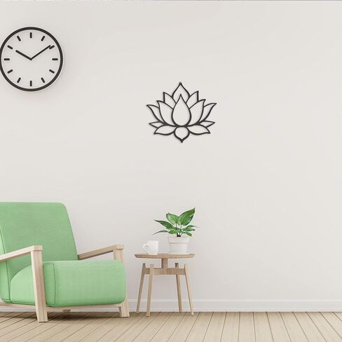 Wakauto Metal Lotus Wall Art Decor, 3D Sculpture Yoga Meditation Wall Sign Hanging Ornament for Home Office Wall Decoration in Saudi Arabia