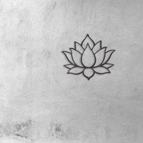 Wakauto Metal Lotus Wall Art Decor, 3D Sculpture Yoga Meditation Wall Sign Hanging Ornament for Home Office Wall Decoration in Saudi Arabia