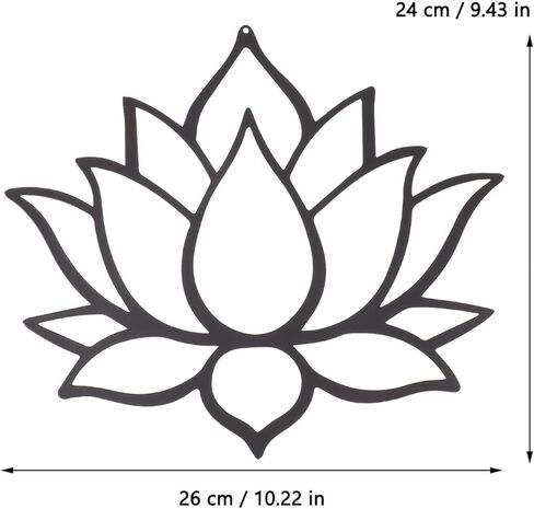 Wakauto Metal Lotus Wall Art Decor, 3D Sculpture Yoga Meditation Wall Sign Hanging Ornament for Home Office Wall Decoration in Saudi Arabia