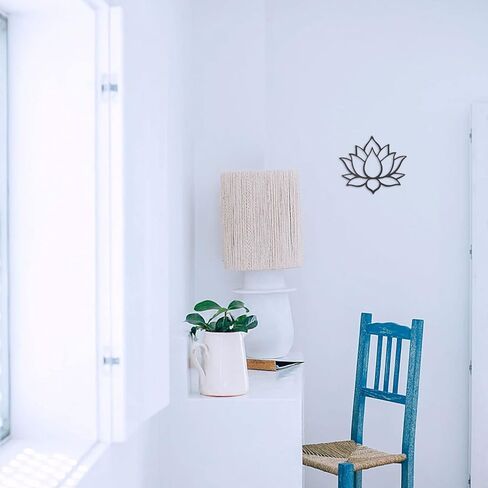 Wakauto Metal Lotus Wall Art Decor, 3D Sculpture Yoga Meditation Wall Sign Hanging Ornament for Home Office Wall Decoration in Saudi Arabia