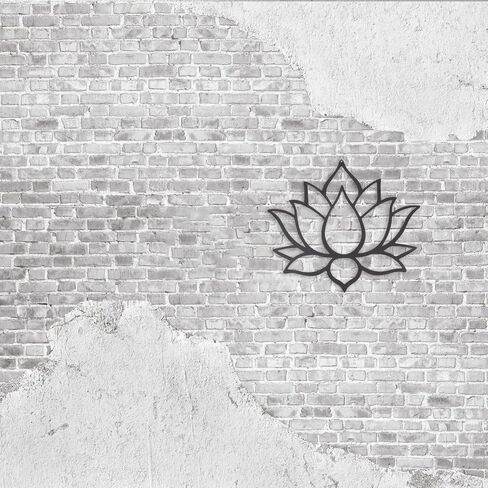Wakauto Metal Lotus Wall Art Decor, 3D Sculpture Yoga Meditation Wall Sign Hanging Ornament for Home Office Wall Decoration in Saudi Arabia