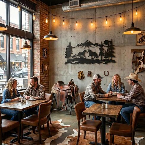 DEKADRON Metal Wall Decor, Horse Family,Home Decoration,Wall Sign, Metal Wall Art, Interior Decoration, Indoor Outdoor Hangings (*30" W x 13" H / 75x33 cm) in Kuwait