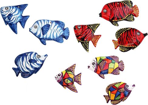 Cactus Canyon Ceramics Spanish 3-Piece Fish Wall Hanger Set, Dory Blue in Saudi Arabia