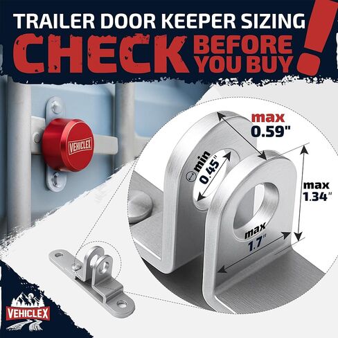 قفل عفريت من مركبة - أمان مخفي مع دبوس فولاذي - هيكل من الألومنيوم المقاوم للطقس ونواة نحاسية - للمقطورات والحظائر والبوابات - عبوة واحدة، أسود in Kuwait