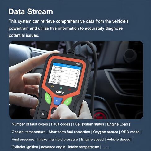 OBD2 Car Scanner Diagnostic Tool, V321 Vehicle Check Engine Fault Code Reader with Reset, Automotive OBD II Diagnostic Scan Tool, Universal for SUV Caravan Sedan in Saudi Arabia