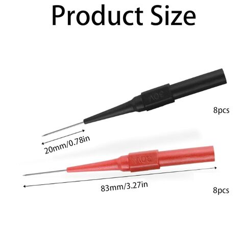 16 Pcs Back Probe Kit, 0.7mm Stainless Steel Non-Destructive Wire Piercing Test Probes, Multimeter Tester Needles for Banana Socket Plug, Automotive Electrical Diagnostics in Kuwait