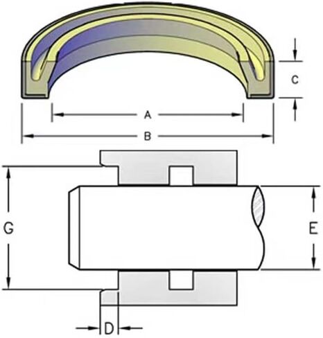 55~63.5×70~83×4~10 PX DLI Type Of Oil Seal Excavator Bucket Dustproof Oil And Wear Resistance Single Lip(60x70x8) in Saudi Arabia