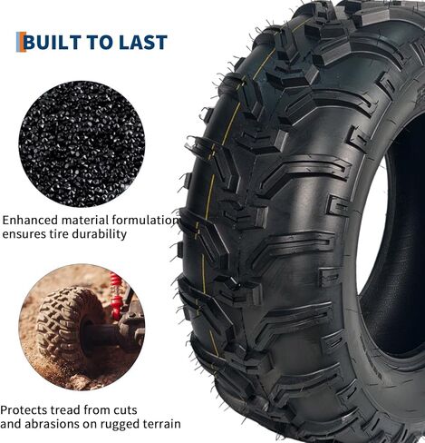 Heavy Duty 6-Ply 24x8x12 ATV/UTV All Terrain Tire Set, Tubeless, 2-Pack – Superior Grip on Mud, Snow, Trail, Dirt & Sand – Fits Quad, Golf Cart – Durable, Puncture-Resistant Replacement in Kuwait
