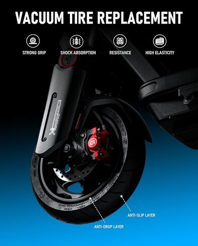 إطار بدون أنابيب ذاتي الغلق مقاس 11 بوصة 70/60-7.5 متوافق مع Segway Ninebot MAX G3، إطار خارجي جيلي غير قابل للانزلاق، عجلة بديلة أصلية، ملحقات أجزاء عجلة الطرق الوعرة in Kuwait