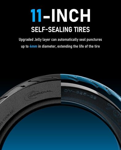 إطار بدون أنابيب ذاتي الغلق مقاس 11 بوصة 70/60-7.5 متوافق مع Segway Ninebot MAX G3، إطار خارجي جيلي غير قابل للانزلاق، عجلة بديلة أصلية، ملحقات أجزاء عجلة الطرق الوعرة in Kuwait