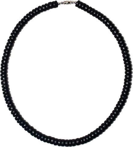 قلادة راكب الأمواج على الشاطئ الصيفية للرجال والنساء من Native Treasure من الفلبين، خرز جوز الهند الأسود in Kuwait