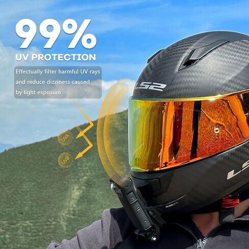 XINGWU Motorcycle Helmet Visor for Sedici Strada 2 Strada 3 LS2 FT2 VECTOR FF801 FF397 with Anti-fog Rainproof Helmet Film Face Shield Motorcycle Helmet Accessories Visor Replacement (Red) in Saudi Arabia