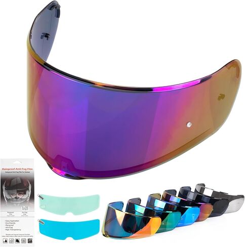 XINGWU Motorcycle Helmet Visor for Sedici Strada 2 Strada 3 LS2 FT2 VECTOR FF801 FF397 with Anti-fog Rainproof Helmet Film Face Shield Motorcycle Helmet Accessories Visor Replacement (Red) in Saudi Arabia