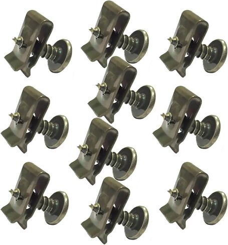 10pcs Car Motorcycle Plastic Cover Metal Retainer U-Type Clips Self-tapping Screws M4 M5 distintivo(M4x20mm) in Saudi Arabia