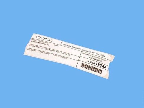 موبار 47480483AA ملصق التحكم في انبعاثات المركبات في in Saudi Arabia