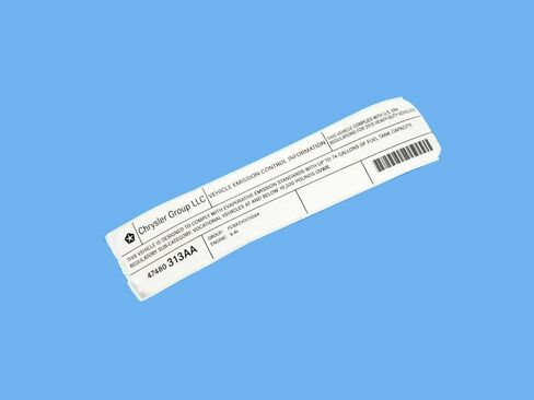 موبار 47480313AA ملصق التحكم في انبعاثات المركبات في in Saudi Arabia