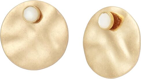 Robert Lee Morris Soho Jewelry Women's Mother of Pearl Disc Earring Jacket in Saudi Arabia