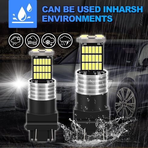 ضوء عكسي مناسب لسيارة Ford F150 F-150 2004 2005 لمبة إشارة احتياطية 6000K أبيض بارد، لمبة OEM فائقة السطوع، إضاءة 360 درجة قطعتان in Kuwait