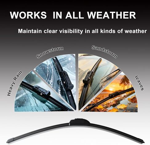 AUCERAMIC 3 Wiper Blades Fit for 2014 2015 2016 2017 2018 BMW X5 F15 Windshield Wiper Blades Original Equipment Replacement 24"+20"+12" (Pack of 3) in Saudi Arabia