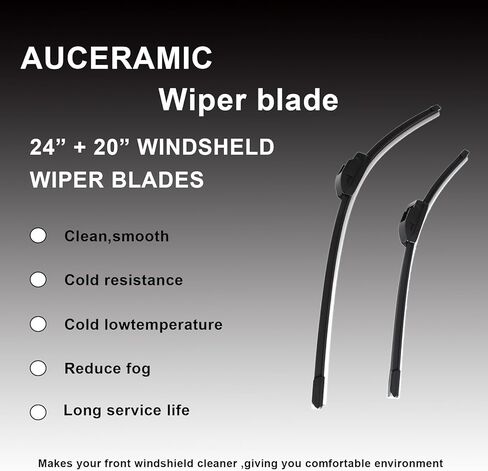 AUCERAMIC 3 Wiper Blades Fit for 2014 2015 2016 2017 2018 BMW X5 F15 Windshield Wiper Blades Original Equipment Replacement 24"+20"+12" (Pack of 3) in Saudi Arabia