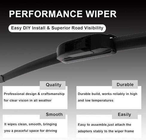 AUCERAMIC 3 Wiper Blades Fit for 2014 2015 2016 2017 2018 BMW X5 F15 Windshield Wiper Blades Original Equipment Replacement 24"+20"+12" (Pack of 3) in Saudi Arabia