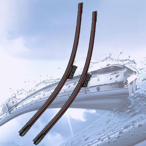 قطعتان من شفرات ممسحة الزجاج الأمامي لسيارة Mercedes Benz GLE Class AMG GLE 63 C292 AMG GLE 63S C292 كوبيه، ماسحات شعاع لجميع المواسم، شفرة ماسحات أمامية مطاطية، أداء هادئ خالٍ من الخطوط، سهلة التركيب in Kuwait