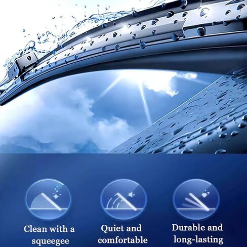 قطعتان من شفرات ممسحة الزجاج الأمامي لسيارة Mercedes Benz GLE Class AMG GLE 63 C292 AMG GLE 63S C292 كوبيه، ماسحات شعاع لجميع المواسم، شفرة ماسحات أمامية مطاطية، أداء هادئ خالٍ من الخطوط، سهلة التركيب in Kuwait