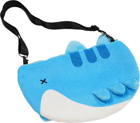 Bugcat Capoo Crossbody Bag - Official Licensed - 9.8" × 12.6" Flat Plush Shoulder Bag with Cute Cartoon Face - Slim Design - Lightweight Polyester - Everyday Casual Accessory in Saudi Arabia