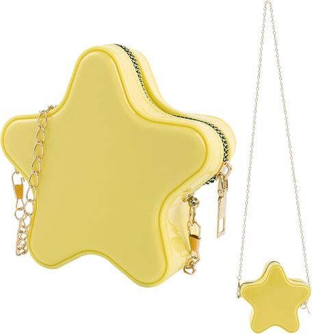 Framendino, Yellow Mini Star Purse Small Shoulder Bag Messenger Handbag Cute Star-Shaped Cross Body Bags for Women in Saudi Arabia
