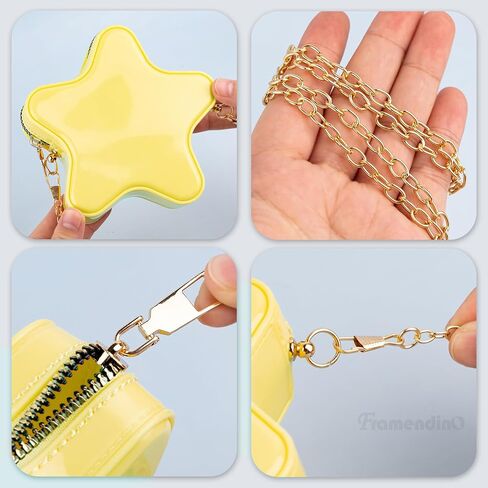 Framendino, Yellow Mini Star Purse Small Shoulder Bag Messenger Handbag Cute Star-Shaped Cross Body Bags for Women in Saudi Arabia