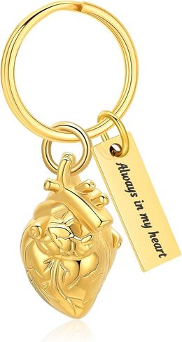 zeqingjw Anatomical Heart Memorial Urn Necklace for Ashes Holder Stainlesss Steel 3D Heart Cremation Jewelry Funeral Keepsake Pendant of Loved Ones in Saudi Arabia