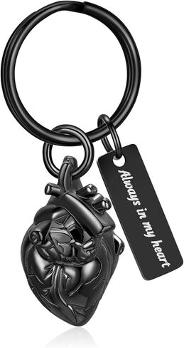 zeqingjw Anatomical Heart Memorial Urn Necklace for Ashes Holder Stainlesss Steel 3D Heart Cremation Jewelry Funeral Keepsake Pendant of Loved Ones in Saudi Arabia