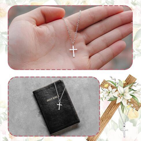 Sureio 24 Sets Christian Faith Cross Necklace for Mother Religious Pendant Necklace Bulk with Vintage Bible Verse Card Inspirational Jewelry Gifts for Mother's Day Easter Mom Women Church Coworker in Saudi Arabia