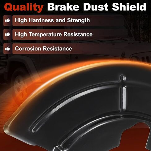 2PCS Front Left & Right Brake Dust Shield for Jeep Wrangler 2007-2017 for Jeep Wrangler JK 2018 Replace Brake Disc Backing Plate No.52060143AA/68043287AB/68043286AB/52060142AA in Saudi Arabia