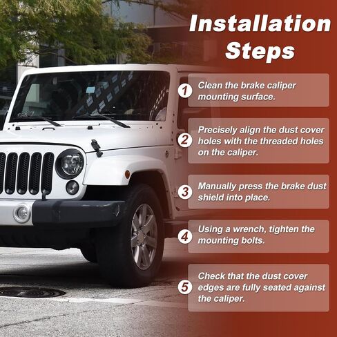 2PCS Front Left & Right Brake Dust Shield for Jeep Wrangler 2007-2017 for Jeep Wrangler JK 2018 Replace Brake Disc Backing Plate No.52060143AA/68043287AB/68043286AB/52060142AA in Saudi Arabia