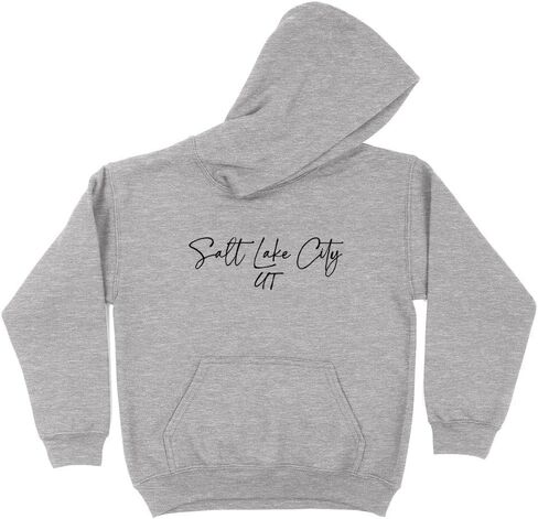 سويت شيرت بقلنسوة للأطفال من Script Salt Lake City Utah للشباب in Kuwait