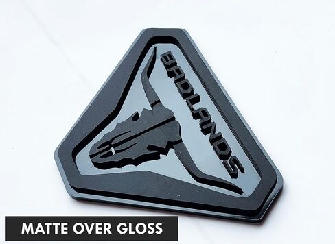 2X Badlands Emblem Badge Logo Compatible with Ford Bronco Truck Sport Offroad 4x4 (Matte Over Gloss) in Saudi Arabia