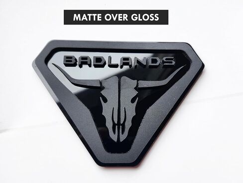 2X Badlands Emblem Badge Logo Compatible with Ford Bronco Truck Sport Offroad 4x4 (Matte Over Gloss) in Saudi Arabia